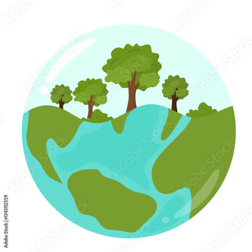 World Earth Day, Save Earth Illustration