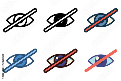hidden view icon vector illustration
