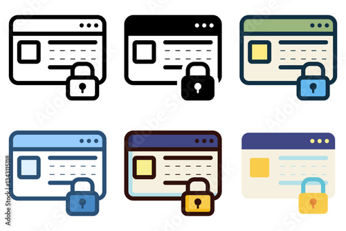 secure website icon vector illustration
