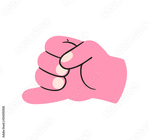 Hand, pointing, leaning, grasping, clenching, holding, different arm action, gesture symbol, different hand gestures, signs shown with palm and fingers isolated on background flat vector illustration.