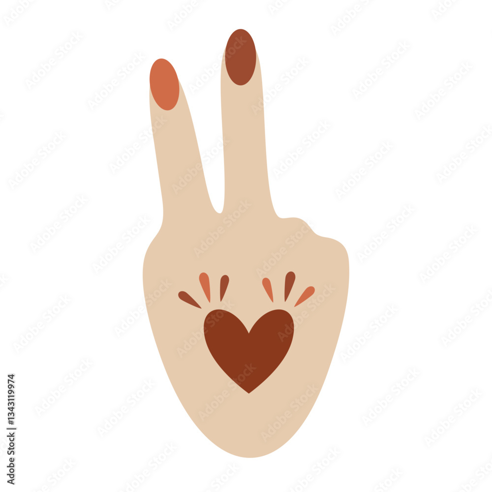 Retro groovy clipart, cute hand drawn vector illustration in flat style. Retro groovy clipart, cute hand drawn vector illustration in flat style.