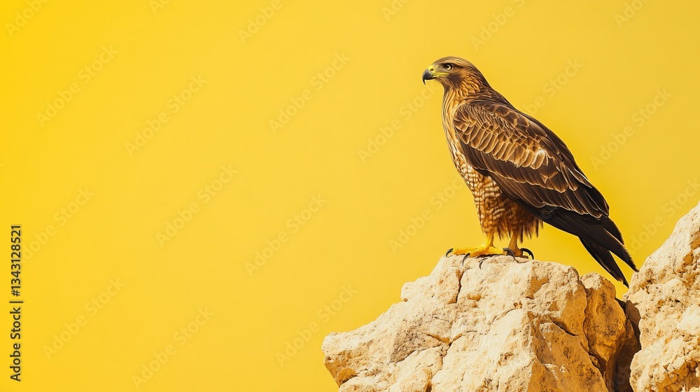 Fototapeta premium Space Brown Hawk Moment Majestic Desert Empty Pastel