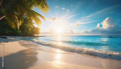 Tropical Beach at Sunset