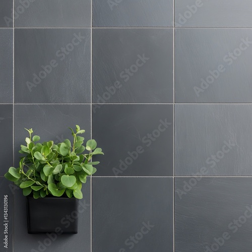Ultra-smooth honed slate tiles with polished reflective finish, sleek modernism
