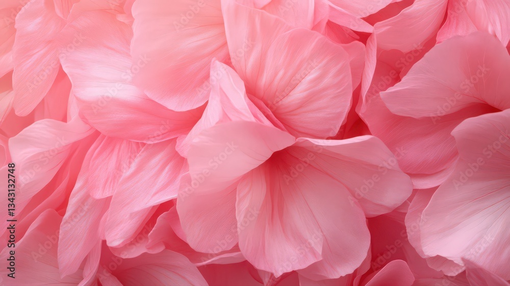 Fototapeta premium Soft Pink Flower Petals with Subtle Sparkle Close Up
