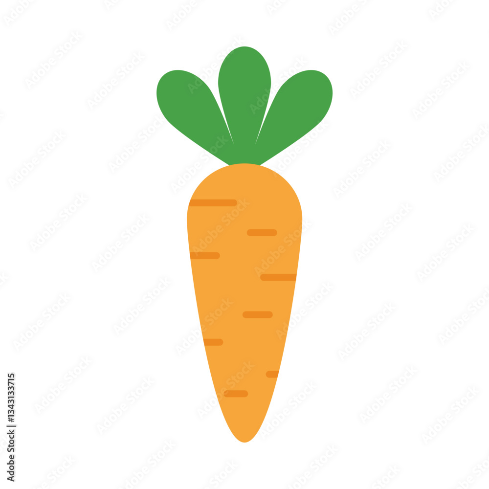 Vector illustration orange carrot with green leaves Vector illustration orange carrot with green leaves