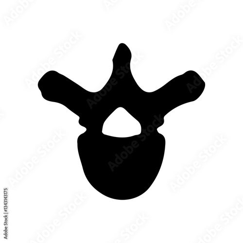 thoracic vertebra glyph icon