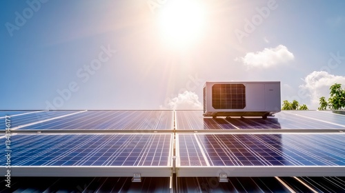 Rooftop Solar Panels   HVAC System  Sustainable Energy Solution
