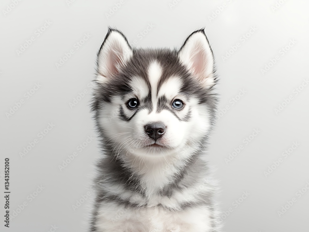 Adorable Husky Puppy Portrait. (2) Adorable Husky Puppy Portrait. (2)
