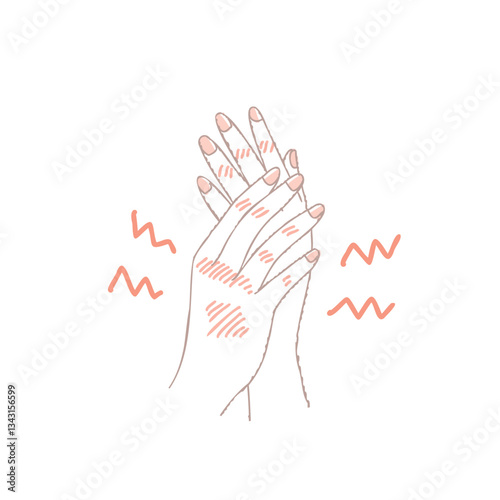 ハンドケア トラブルのある手