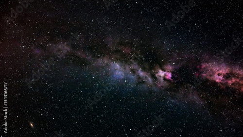 Obraz na płótnie Milky way stars and constellations with a galaxy background. w salonie