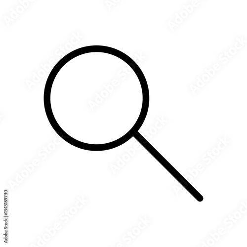 magnifying glass isolated on white,  searching icon