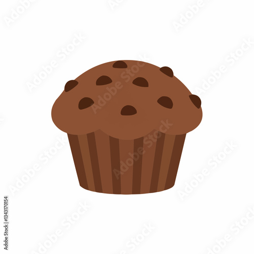 A delicious chocolate chip cookie on a clean white background