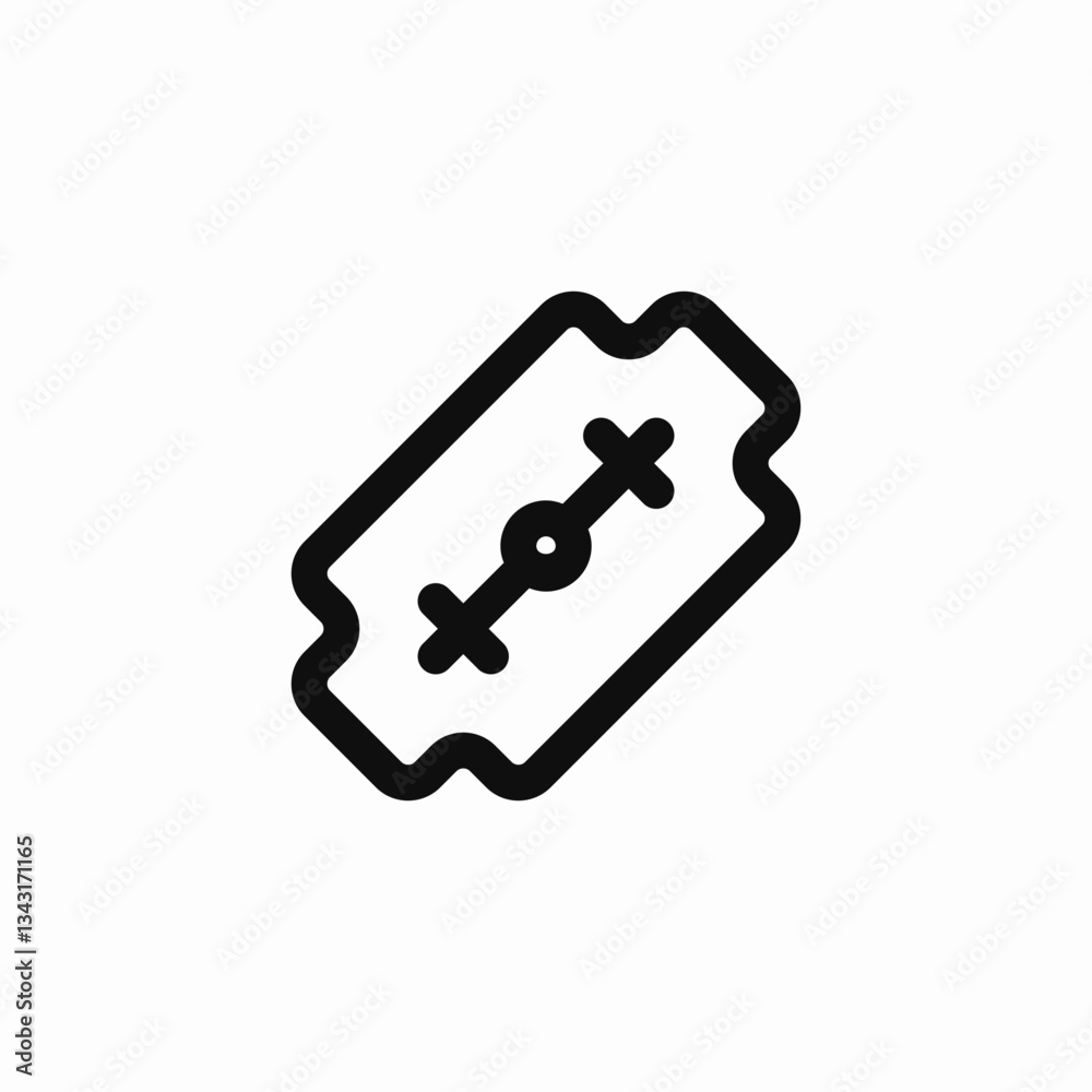 blade razor shave icon vector sign blade razor shave icon vector sign