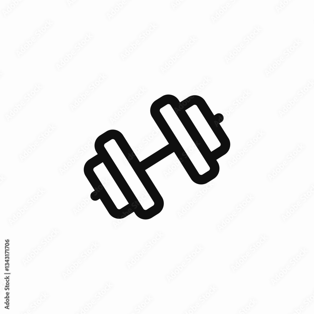fitness dumbbell exercise icon vector sign fitness dumbbell exercise icon vector sign