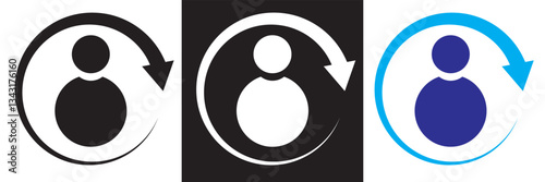 High employee turnover icon .  Vector illustration. isolated on white and black background. EPS 10