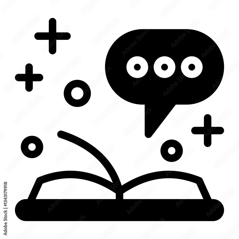 This Storytelling icon is suitable for School, Education, Edutainment, etc