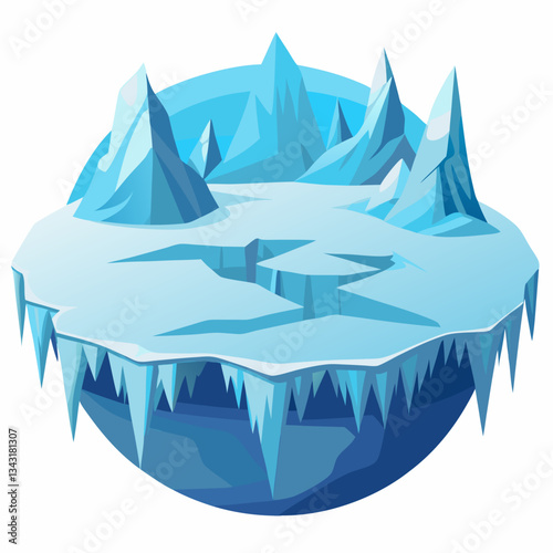frozen tundra with vast icy plains 