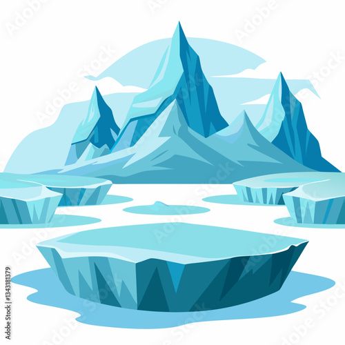 frozen tundra with vast icy plains 