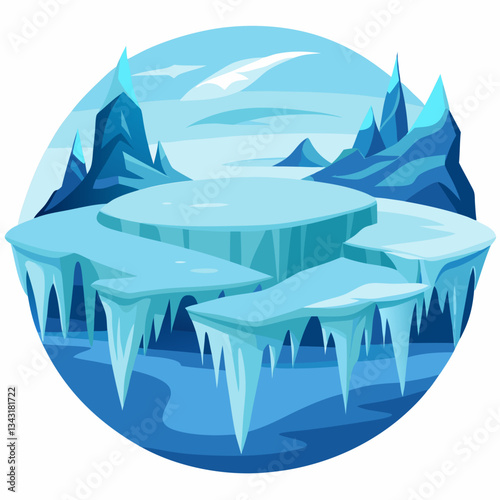 frozen tundra with vast icy plains 