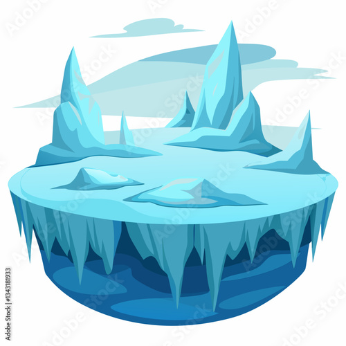 frozen tundra with vast icy plains 