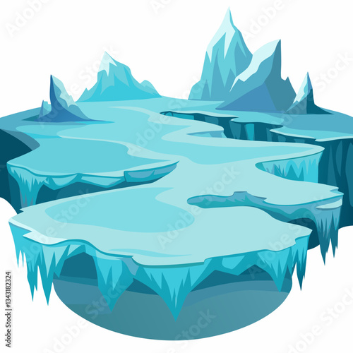frozen tundra with vast icy plains 