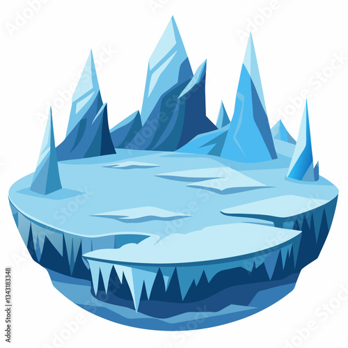 frozen tundra with vast icy plains 