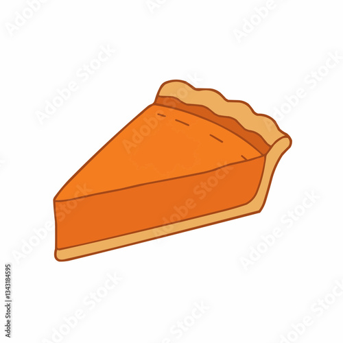 Vibrant orange pastry with a golden crust against a white background