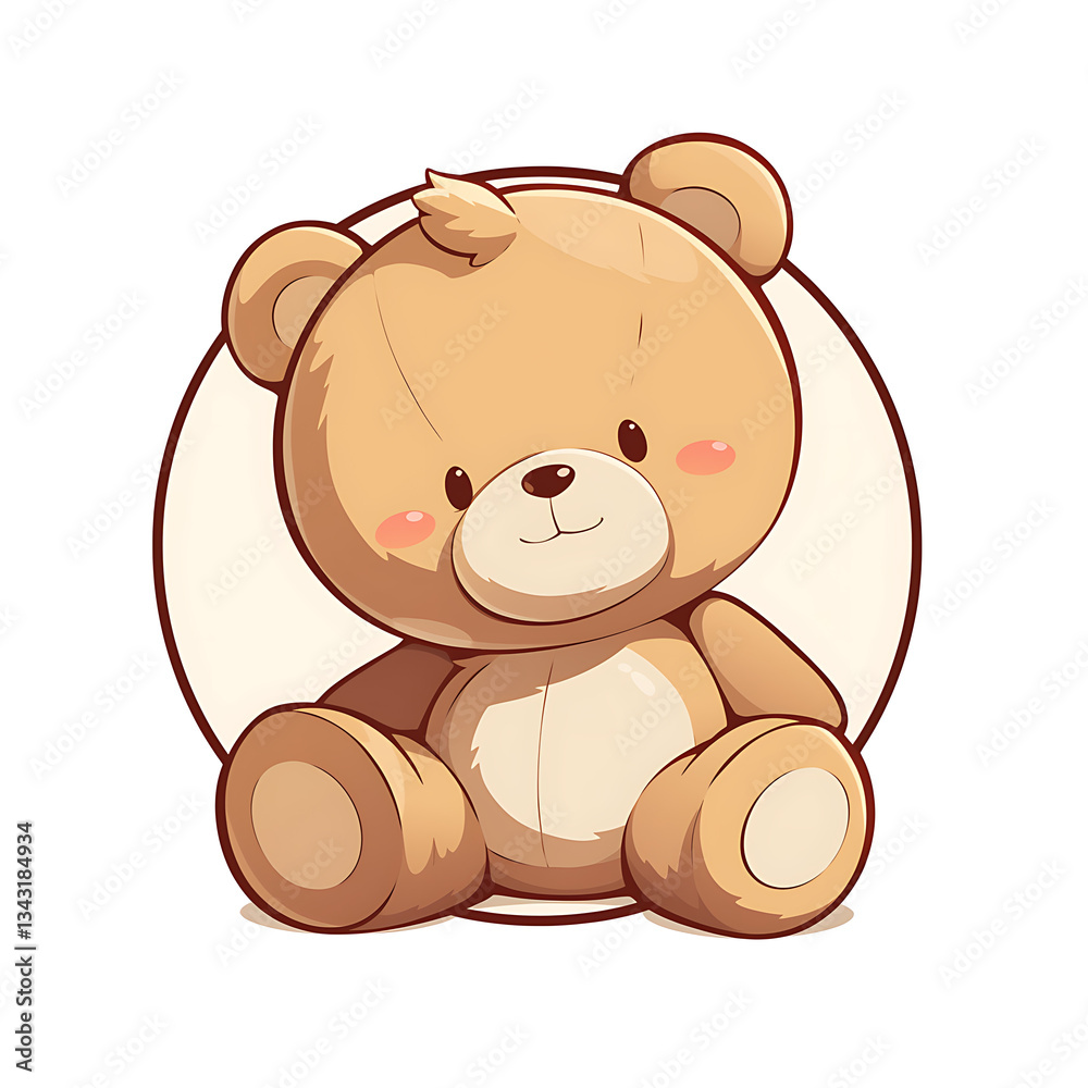 Obraz premium Adorable and Playful Bear Engaged in Various Activities, Minimalist and Logo-Style Designs illustrator