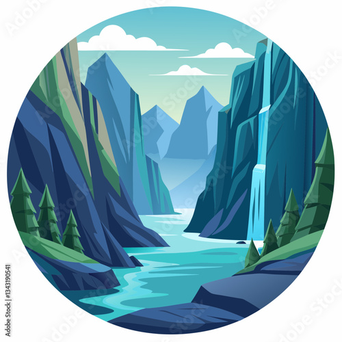 majestic fjord with steep rock walls