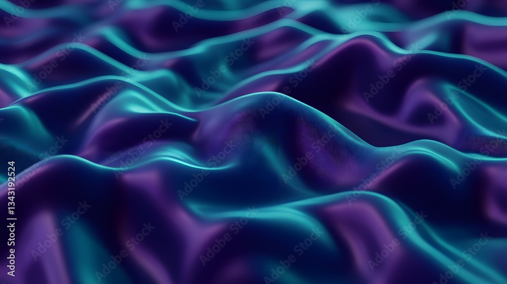 Abstract image of flowing fabric with blue and purple color gradients Abstract image of flowing fabric with blue and purple color gradients