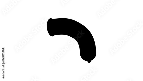impotence symbol , black isolated silhouette
