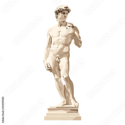 Classic statue illustration art representation vector