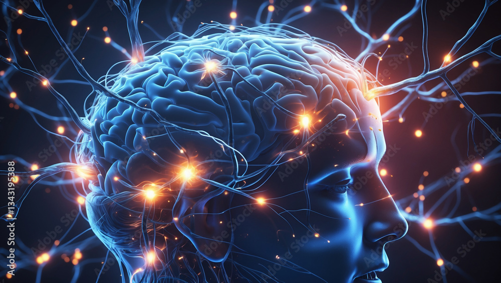 Exploring neural connections in the human brain with glowing synapses at night Exploring neural connections in the human brain with glowing synapses at night