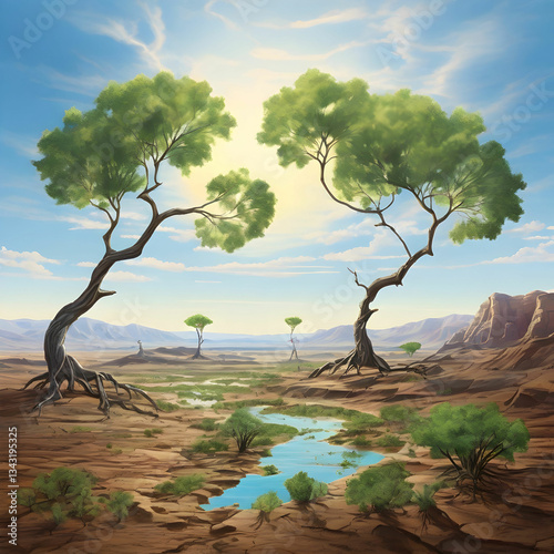 Marvel at a wastelands transformation into a thriving oasis through reforestation and natures resilience