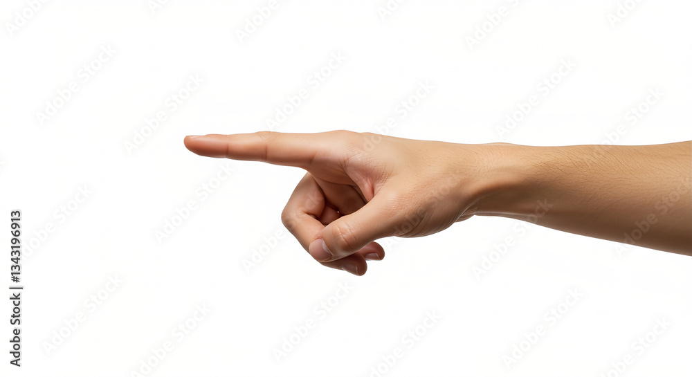 Hand Pointing Against White Background Hand Pointing Against White Background