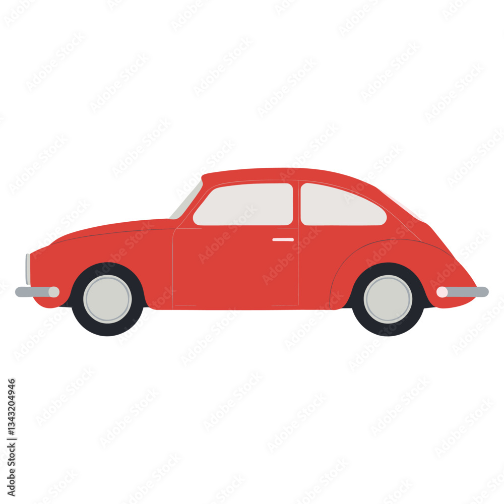 Red car transportation illustration automobile vector Red car transportation illustration automobile vector