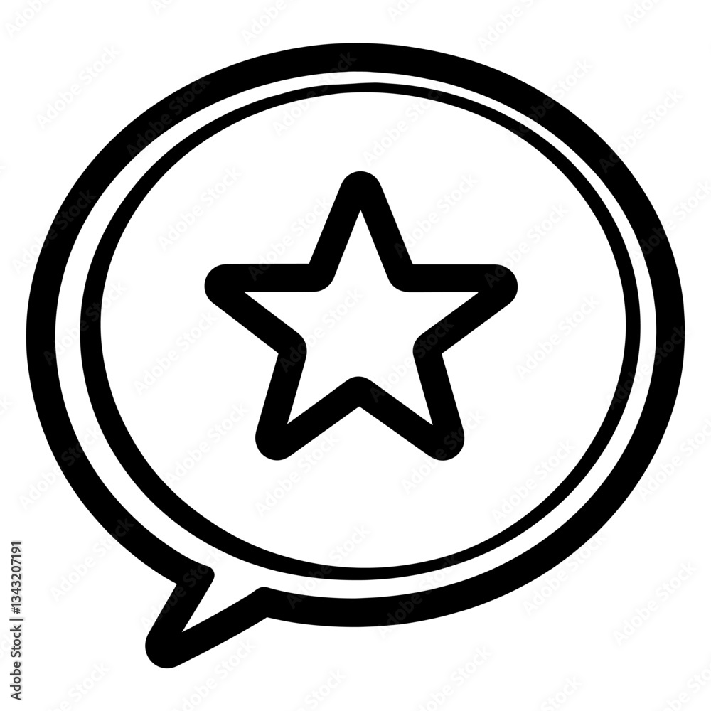 Speech bubble with star sign icon symbol simple vector vector Speech bubble with star sign icon symbol simple vector vector