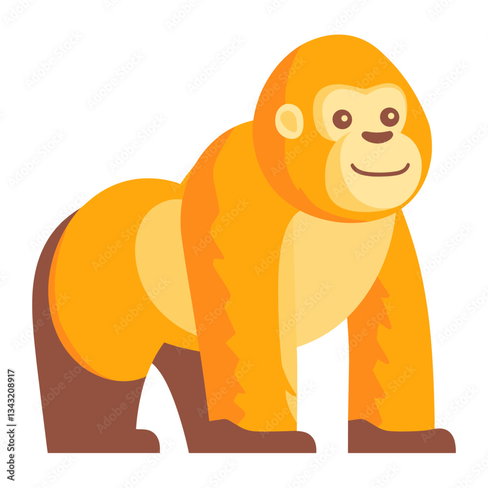 Gorilla illustration wildlife animal vector Gorilla illustration wildlife animal vector