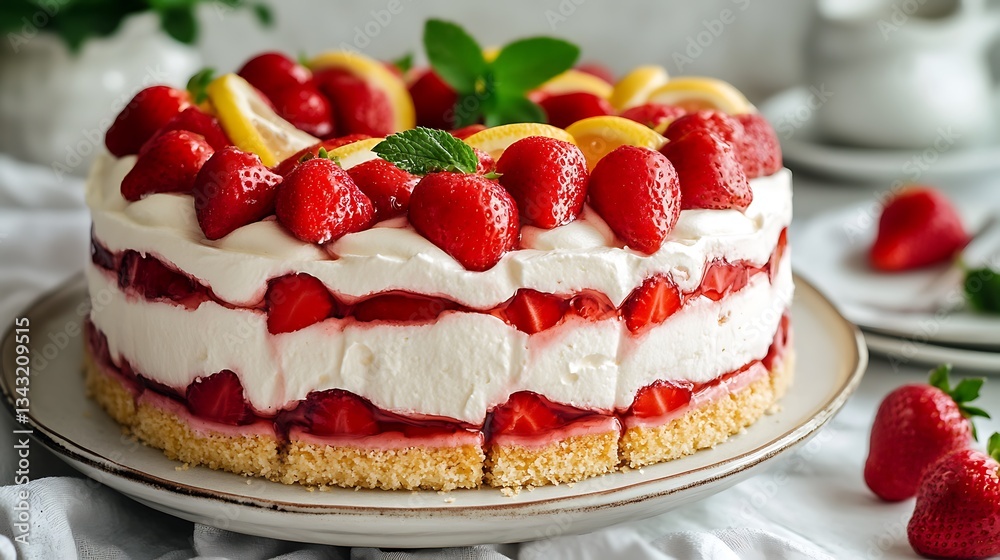Cake with lemon cream filling Cake with lemon cream filling