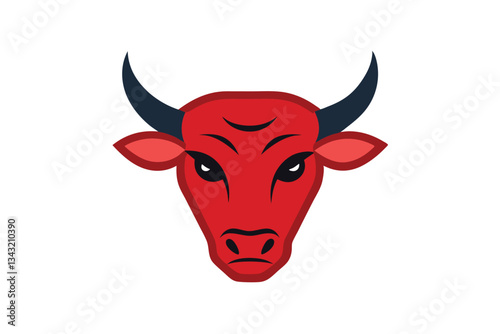 bull head isolated on white