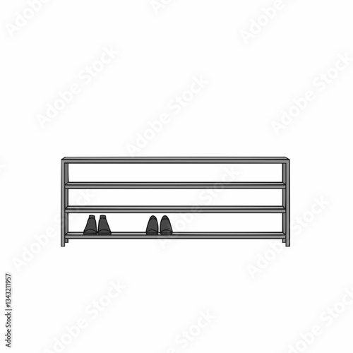 Minimalistic modern frame showcasing blank space for artwork display