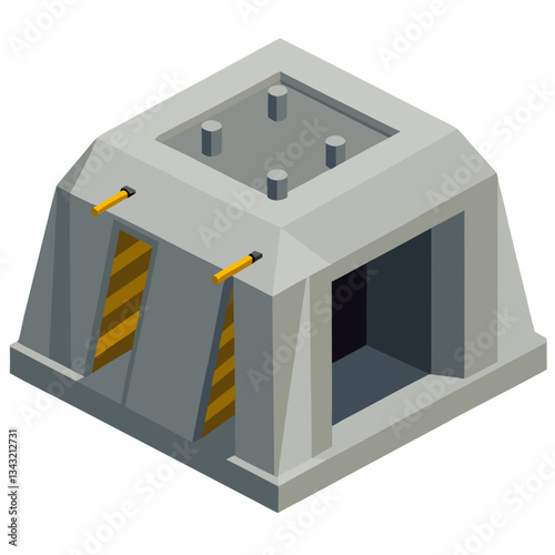 underground bunker with reinforced concrete