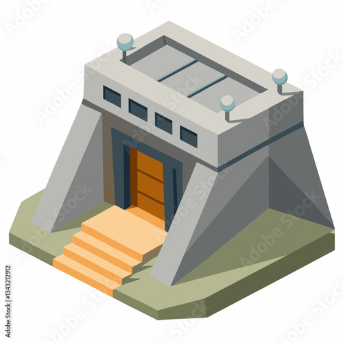 underground bunker with reinforced concrete