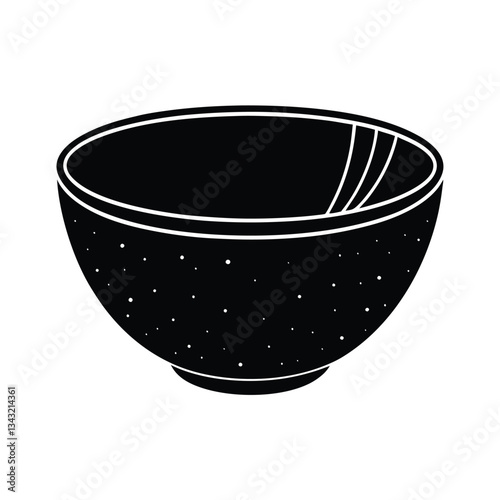 black bowl on black background