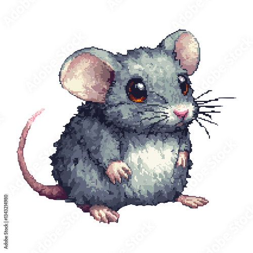 Rat illustration animal pixel vector