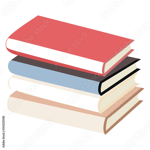 Stack of books illustration colorful publication vector