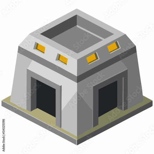 underground bunker with reinforced concrete