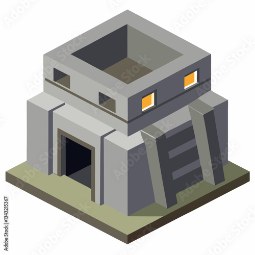 underground bunker with reinforced concrete