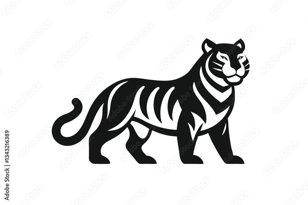 Naklejka premium vector illustration of a tiger